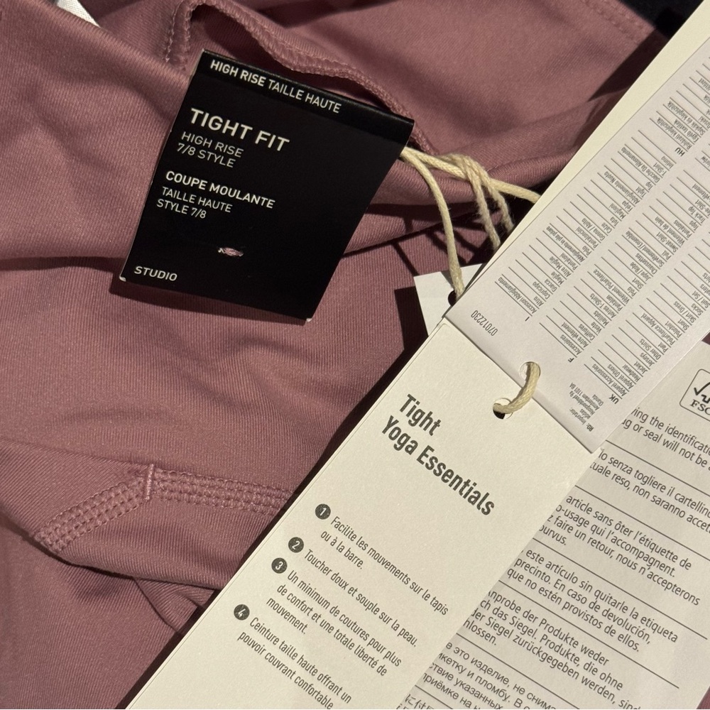 Adidas Yoga Essentials Pink Leggings - Picture 5 of 6